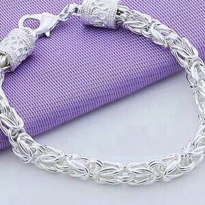 Sterling Silver Byzantine Chain Bracelet